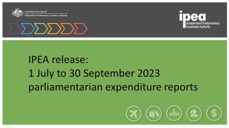 1 July - 30 September 2023 parliamentary expenditure reports