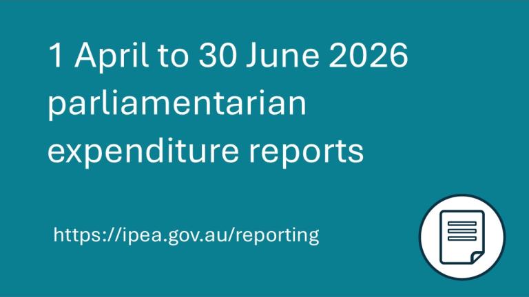 1 April to 30 June 2026 parliamentarian expenditure reports