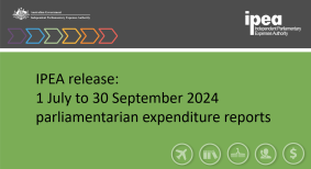 IPEA release: 1 July to 30 September 2024  parliamentarian expenditure reports