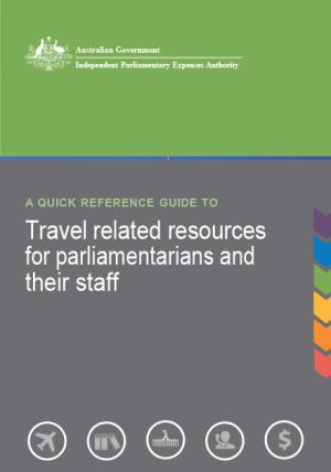 Travel related resources for parliamentarians and their staff cover