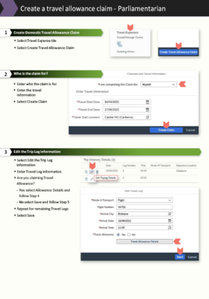 How to create a travel allowance claim process