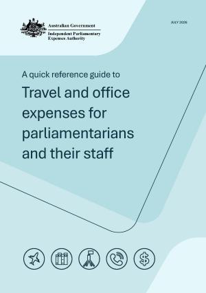Cover for the IPEA guide: travel and office expenses for parliamentarians and their staff